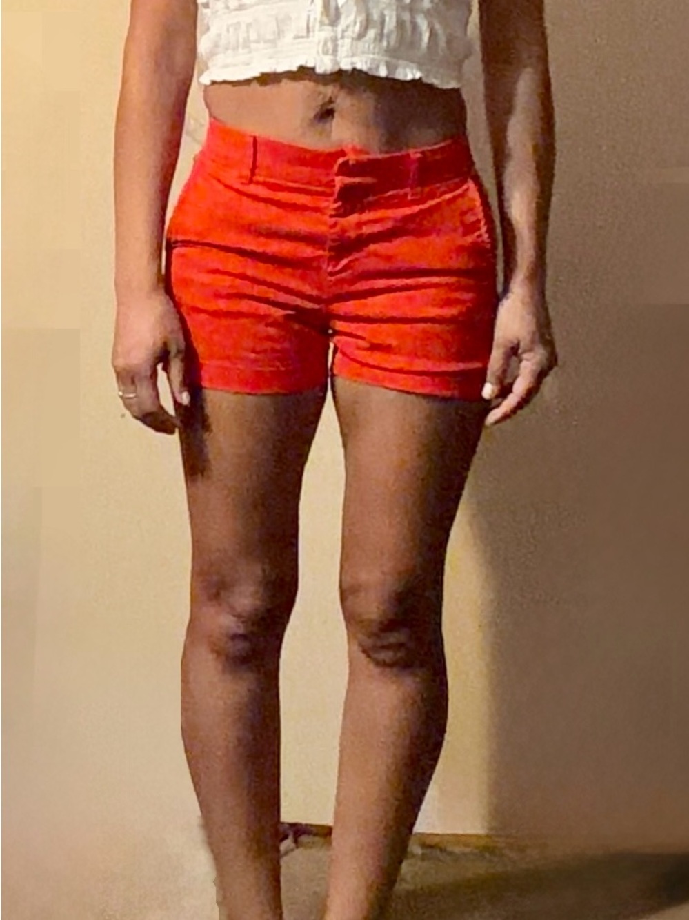 J. Crew Red High-Waist Shorts Size 0